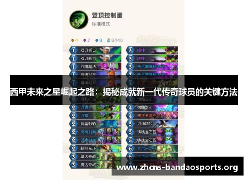 西甲未来之星崛起之路:揭秘成就新一代传奇球员的关键方法 西甲未来之星崛起之路:揭秘成就新一代传奇球员的关键方法